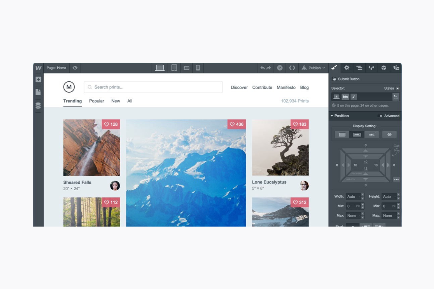 Webflow screenshot - 10 Mejores Alternativas a WooCommerce para 2026