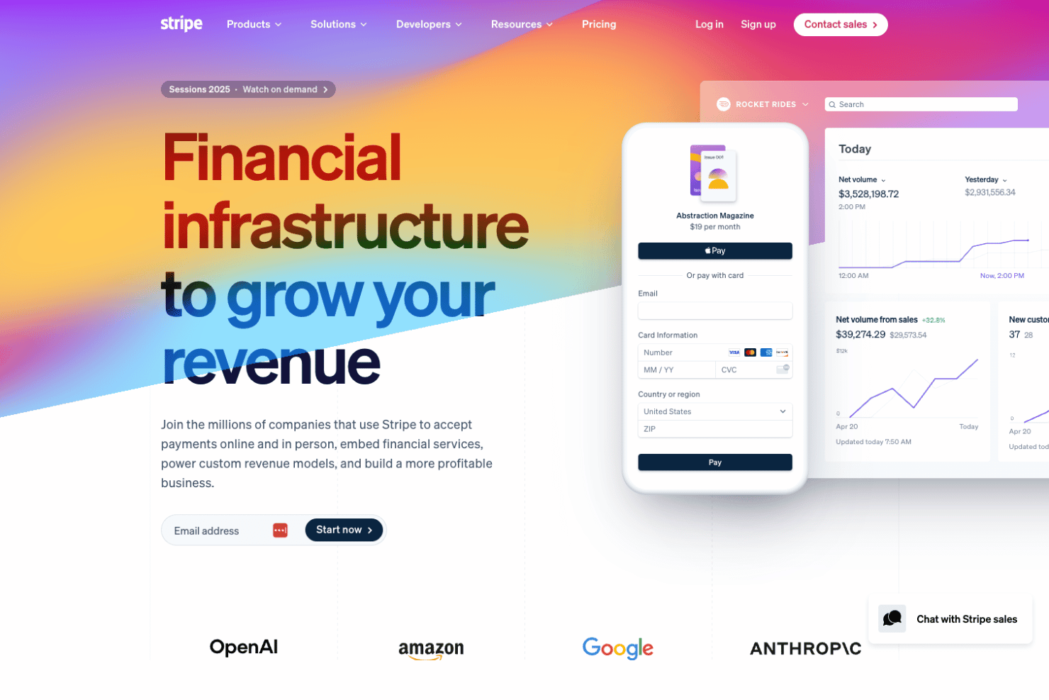 Stripe screenshot - 10 Mejores servicios de procesamiento de tarjetas de crédito para pequeñas empresas