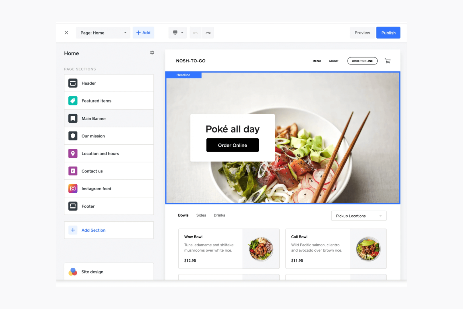 Weebly screenshot - Le 10 migliori alternative a WooCommerce per il 2026