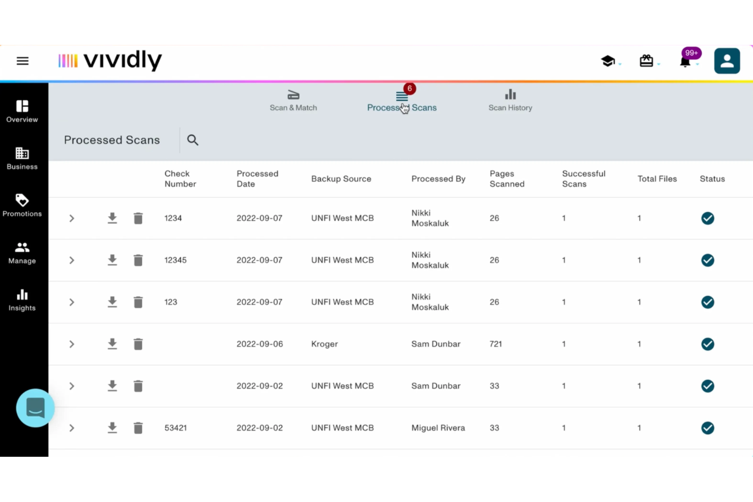 Vividly screenshot - I 10 migliori software per la gestione delle promozioni commerciali nel 2026