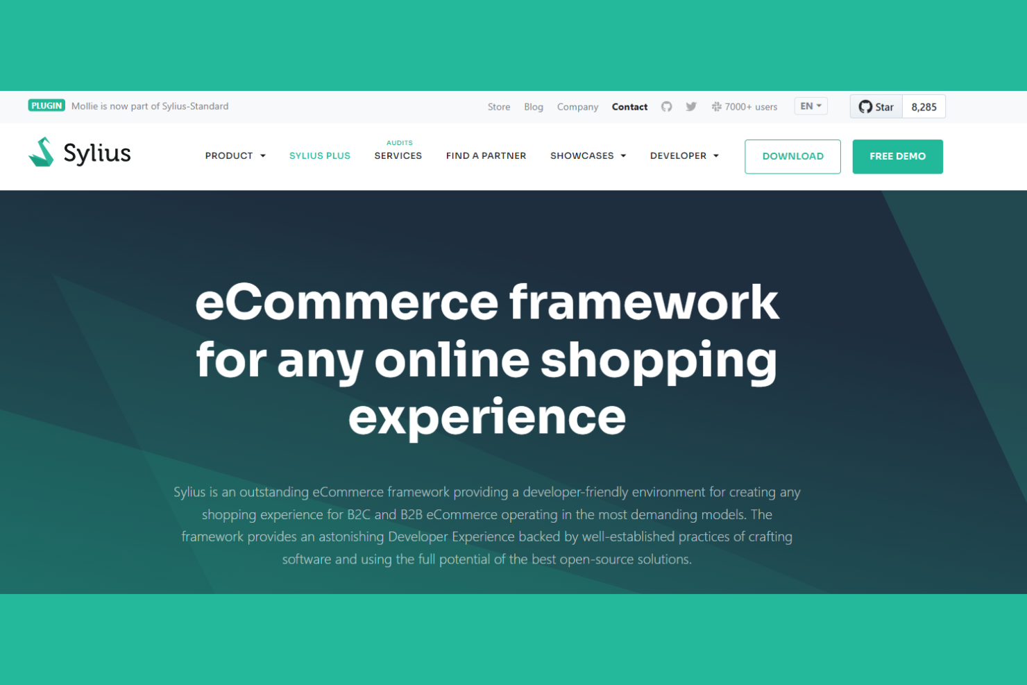 Sylius screenshot - Le 10 migliori piattaforme di e-commerce D2C classificate per il 2026
