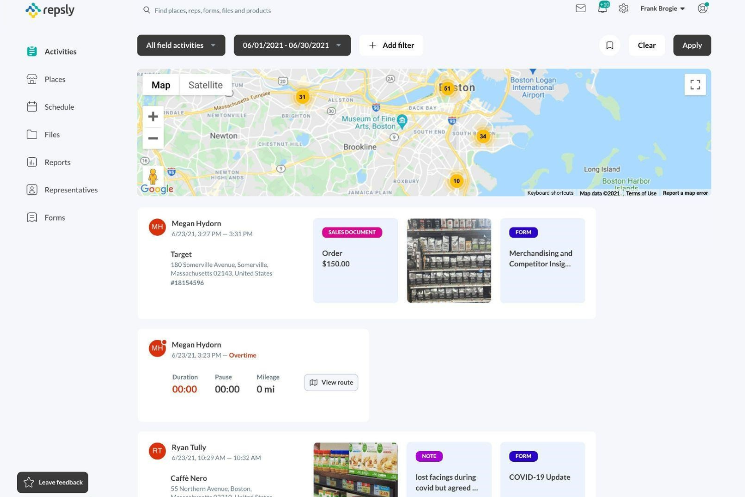 Repsly screenshot - I 10 migliori software per la gestione delle promozioni commerciali nel 2026