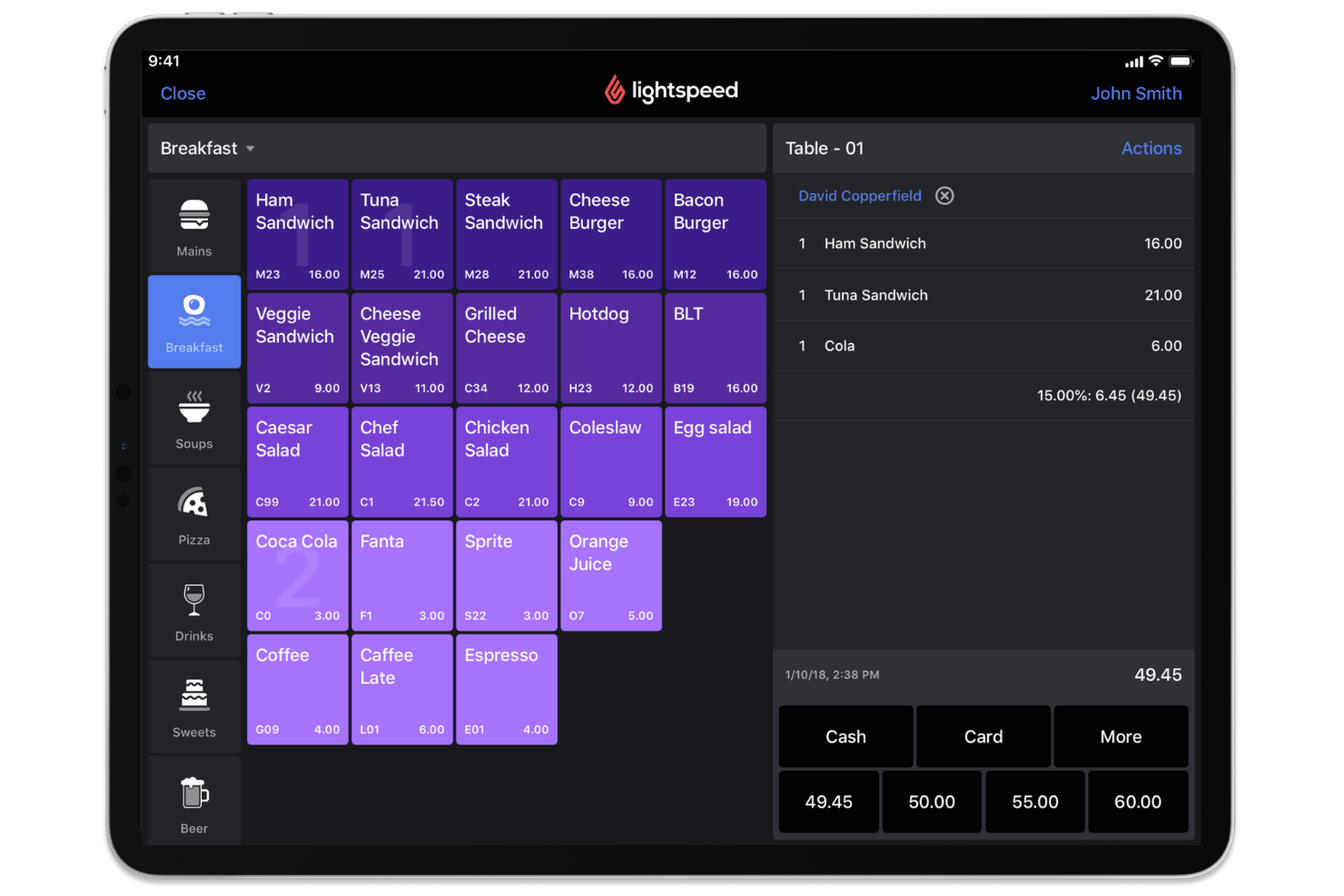 Lightspeed screenshot - 13 Mejores Sistemas TPV Simples Analizados en 2026