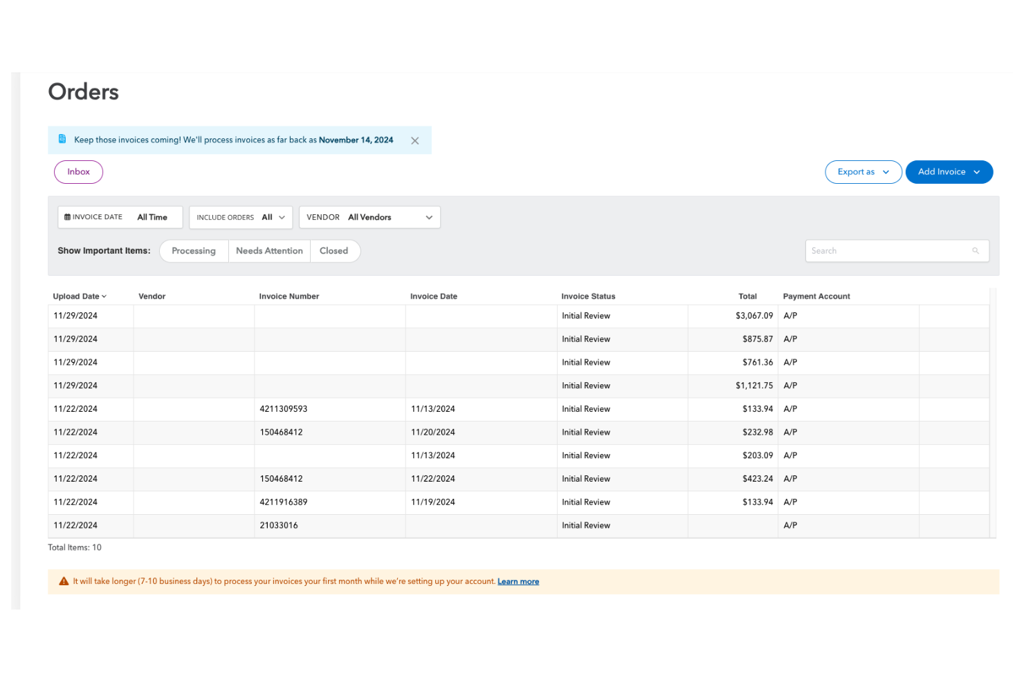 MarginEdge screenshot - 10 mejores softwares de gestión de inventarios para restaurantes analizados en 2026