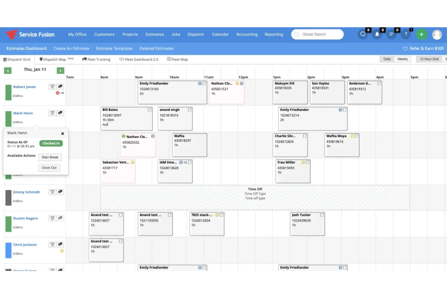 Service Fusion screenshot - 10 Mejores Alternativas a Jobber Revisadas en 2026