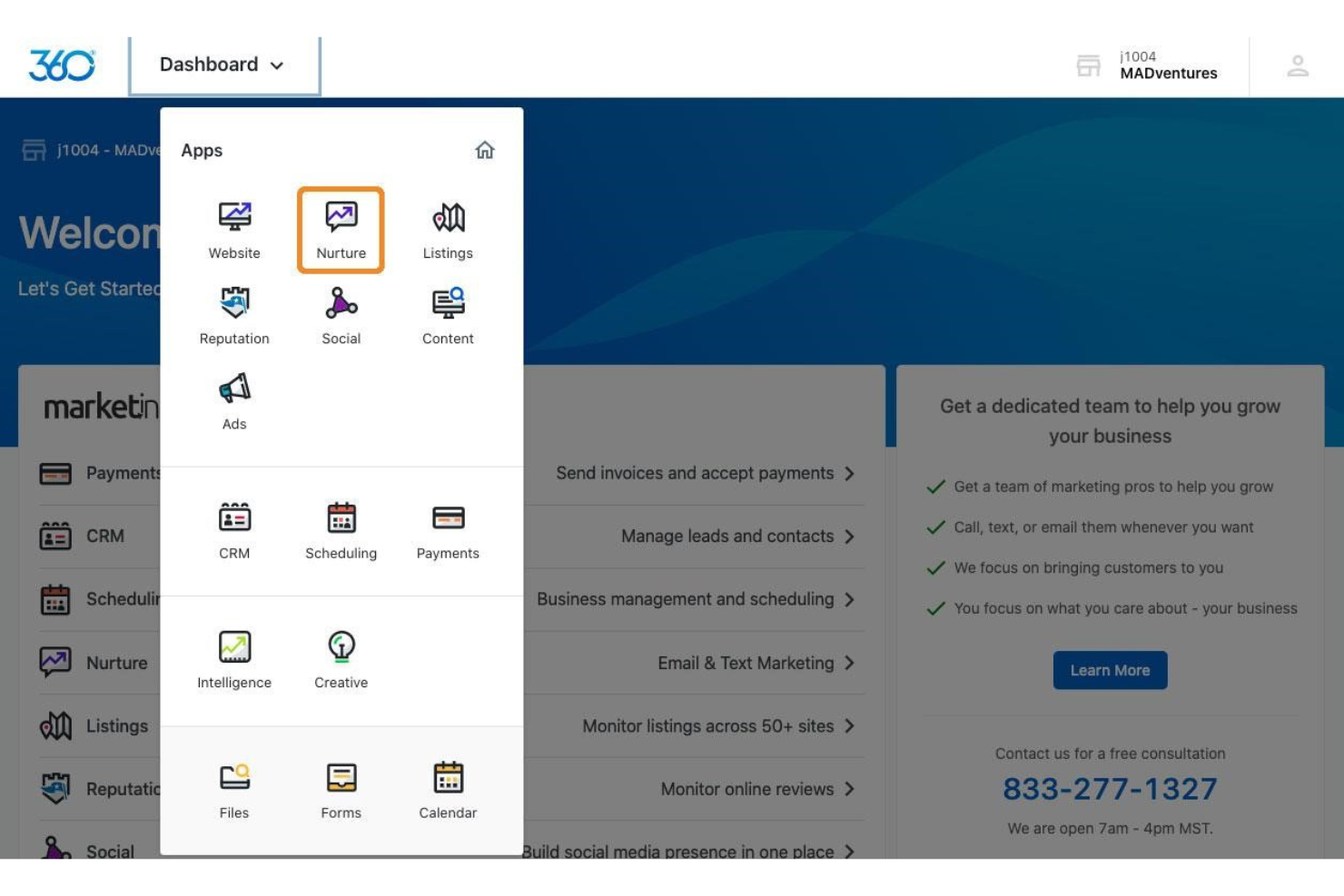 Marketing 360 by Madwire screenshot - Los 10 Mejores Creadores de Páginas de Aterrizaje para Comercio Electrónico en 2026