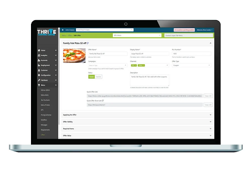 Thrive POS screenshot - I 10 Migliori Sistemi POS per Pizzerie Recensiti nel 2026