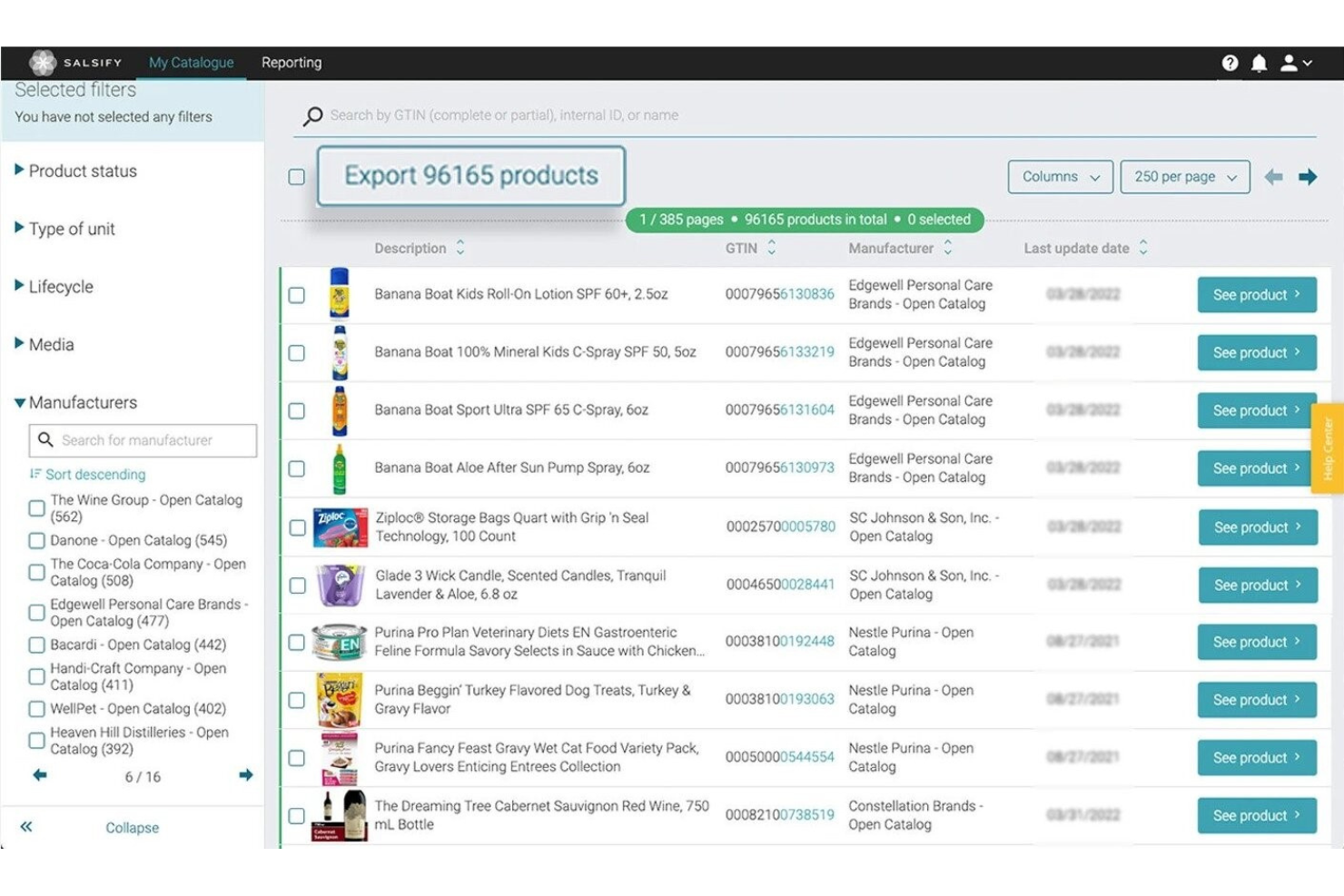 Salsify Open Catalog screenshot - Los 10 Mejores Programas de Gestión de Catálogos Para 2026