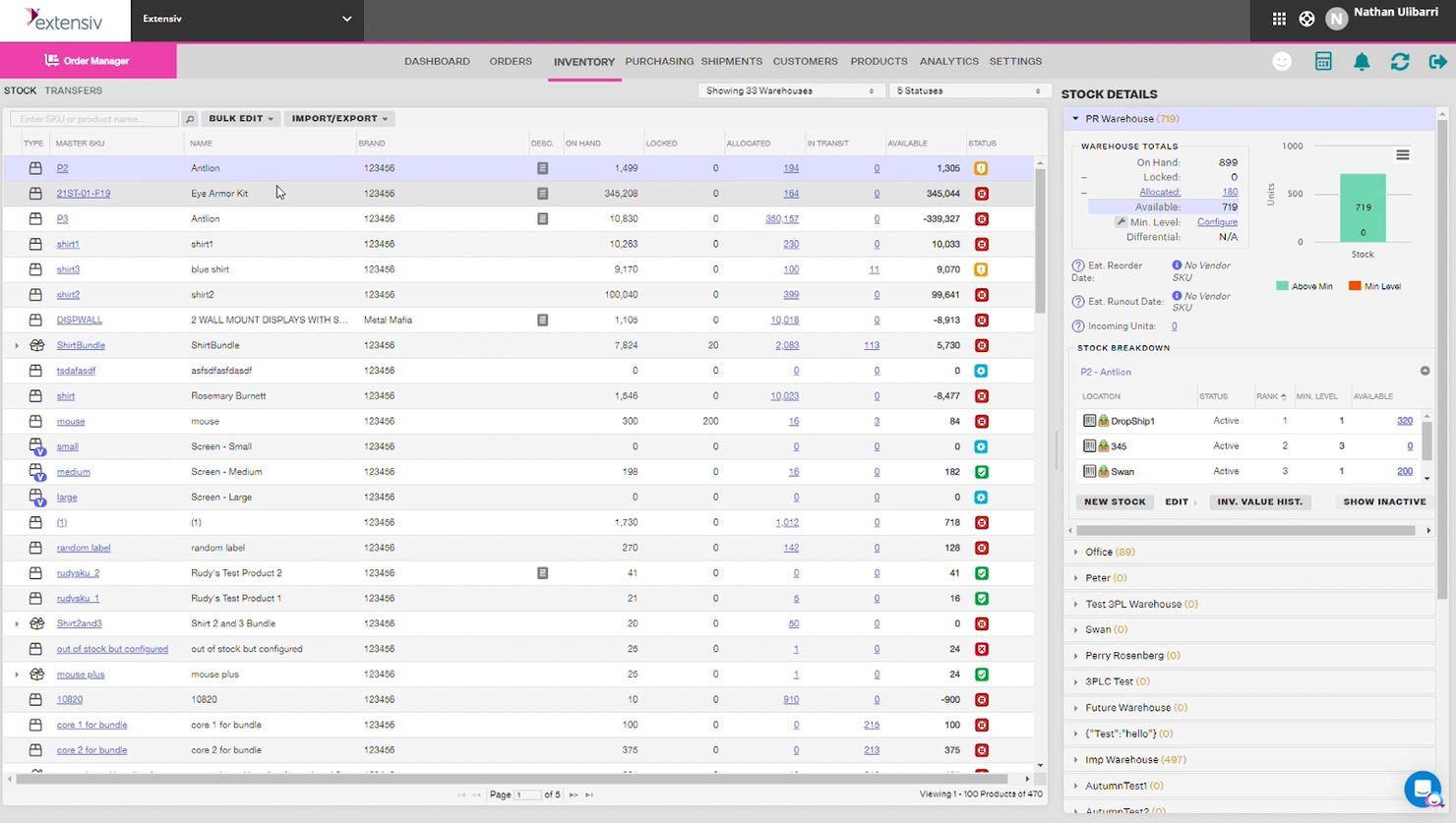 Extensiv screenshot - Los 10 Mejores Sistemas de Gestión de Pedidos Multicanal de 2026