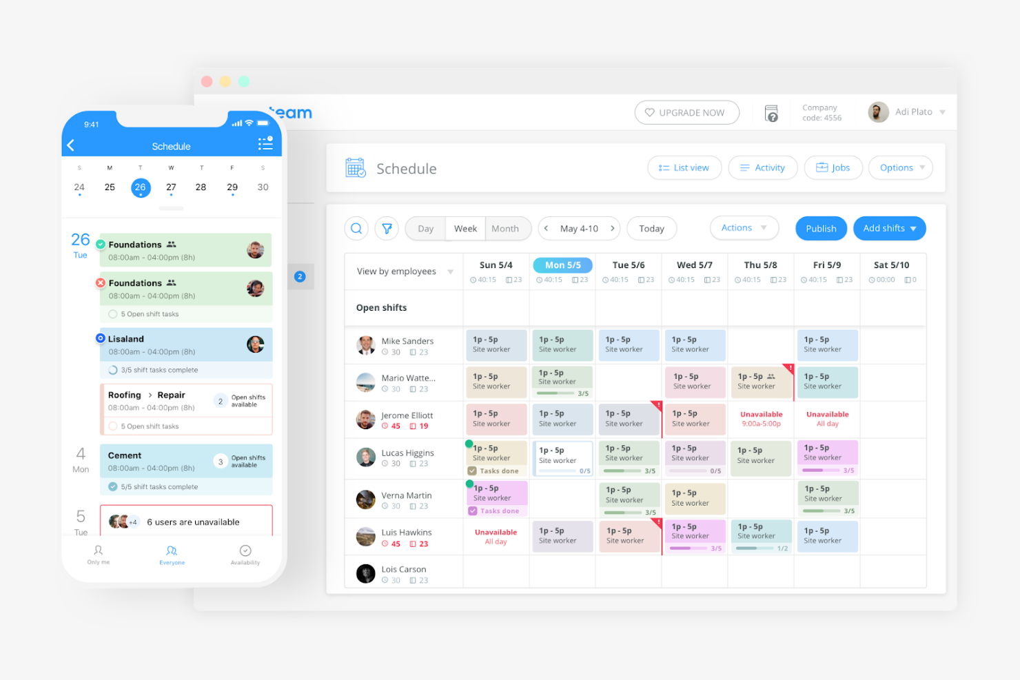 Connecteam screenshot - 10 mejores programas de programación de empleados para comercio minorista revisados en 2026