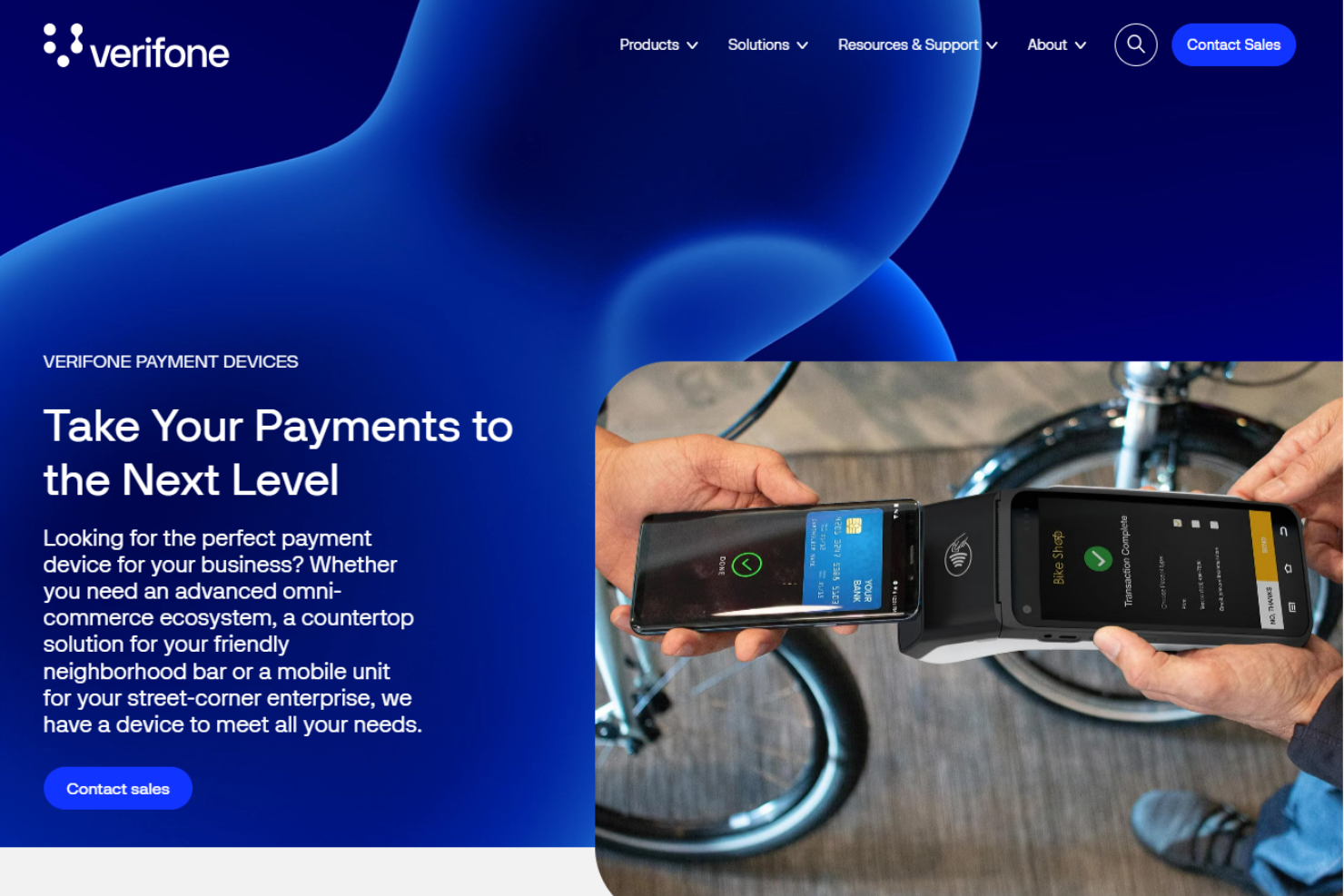 Verifone screenshot - 10 Migliori lettori di carte di credito per Android nel 2026