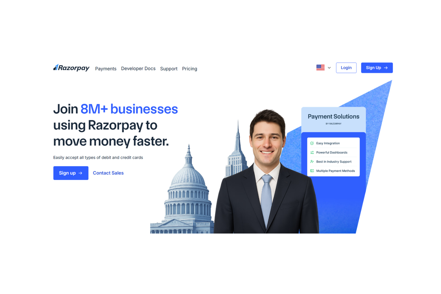 Razorpay screenshot - 10 Mejores Servicios para Comerciantes de Comercio Electrónico Clasificados para 2026