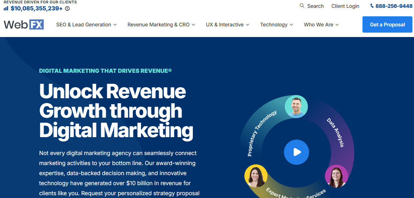 WebFX screenshot - 10 Mejores Empresas de Diseño de Páginas Web de Comercio Electrónico para 2026