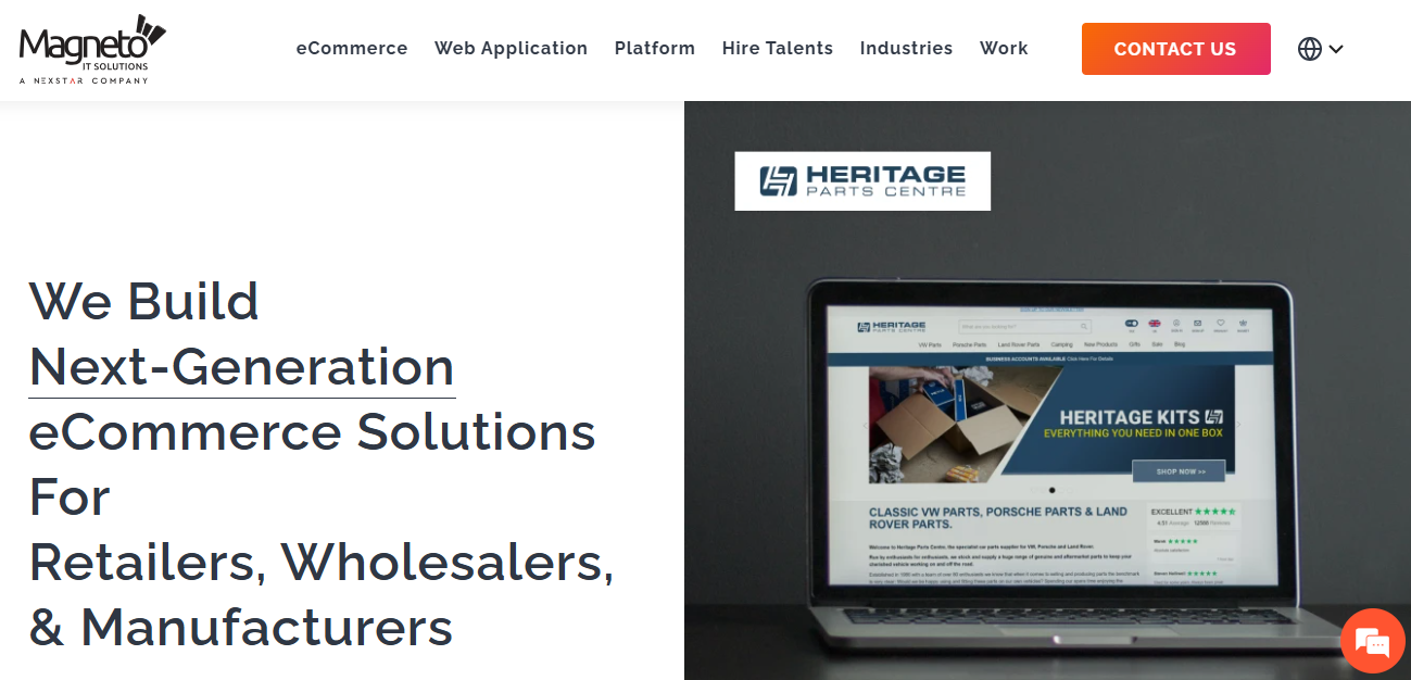 Magneto IT Solutions screenshot - 10 Mejores Empresas de Diseño de Páginas Web de Comercio Electrónico para 2026