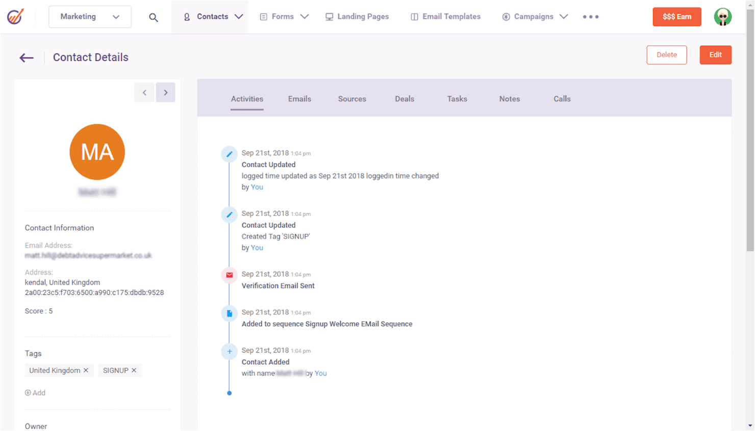 EngageBay screenshot - I 10 Migliori Strumenti di Automazione del Marketing Ecommerce per il 2026