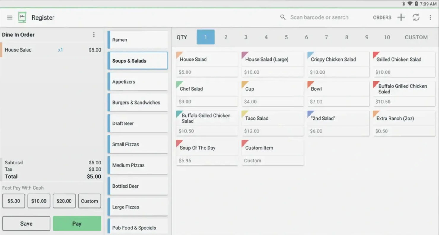 Clover screenshot - I 10 Migliori Sistemi POS Integrati per il Tuo Negozio nel 2026