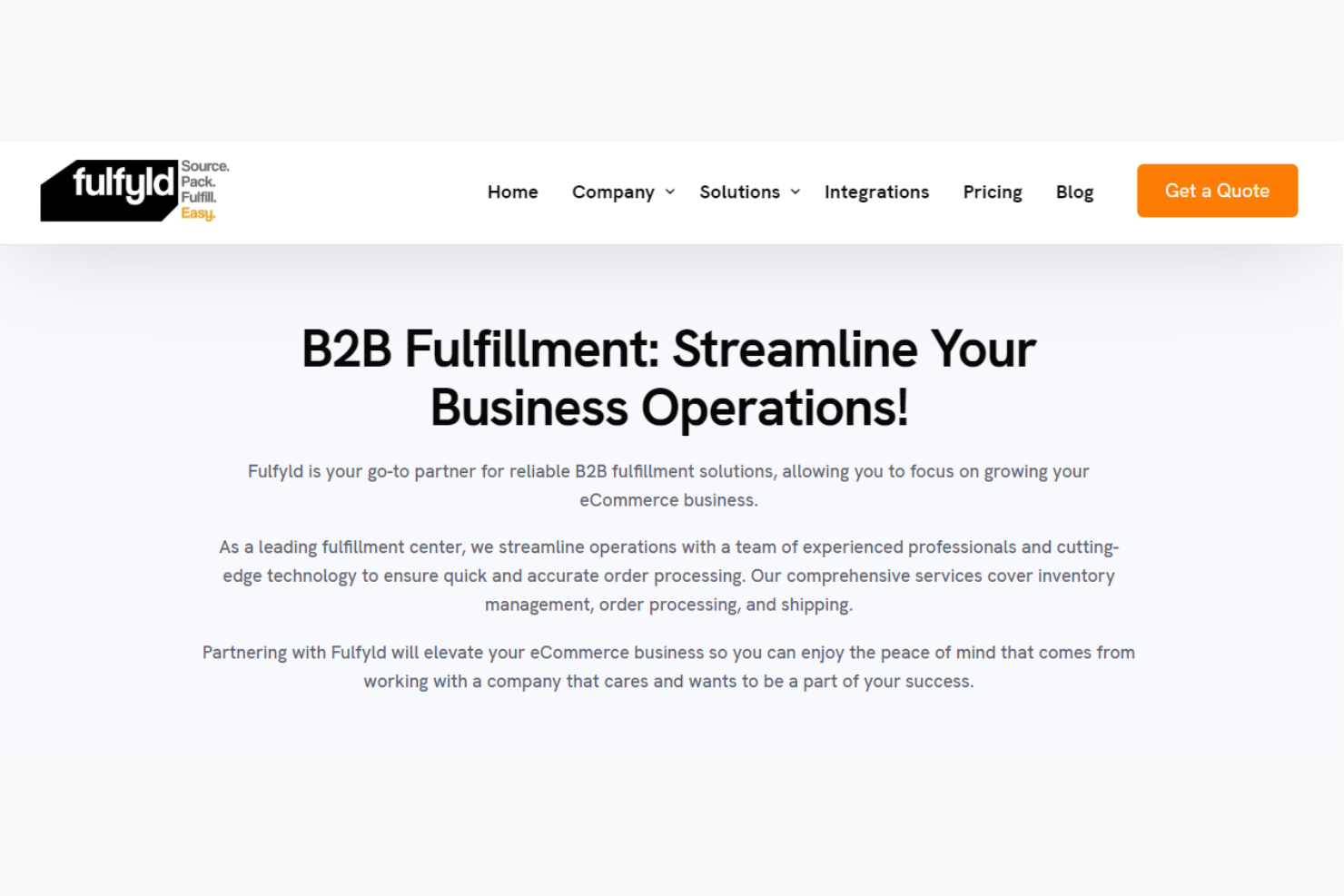 Fulfyld screenshot - 10 Mejores Servicios de Cumplimiento B2B para 2026