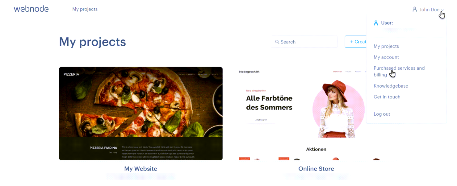 Webnode screenshot - Le 10 migliori alternative a Ecwid, classificate e recensite per il 2026