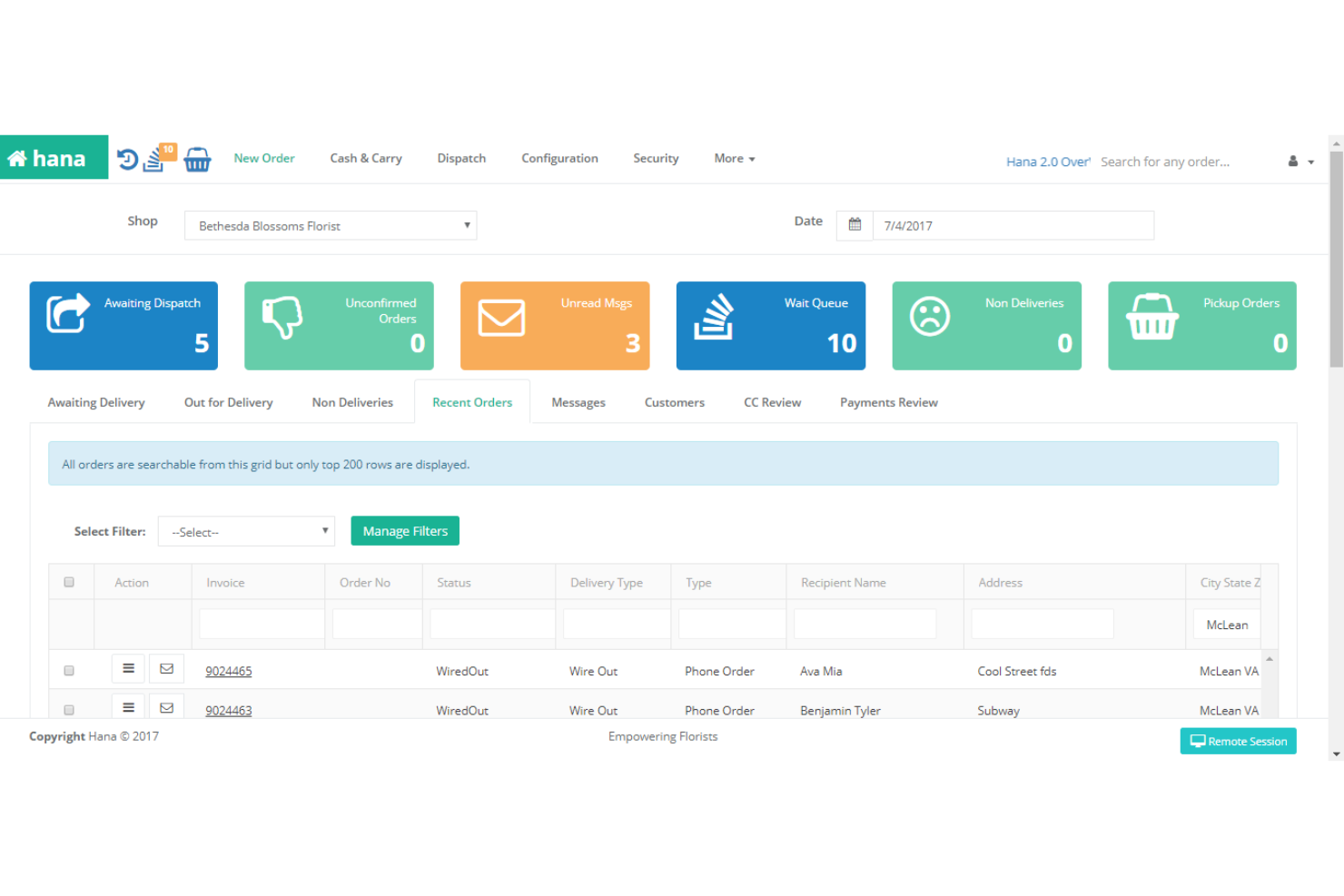 Hana POS screenshot - 10 Mejores Sistemas POS para Floristerías Revisados en 2026
