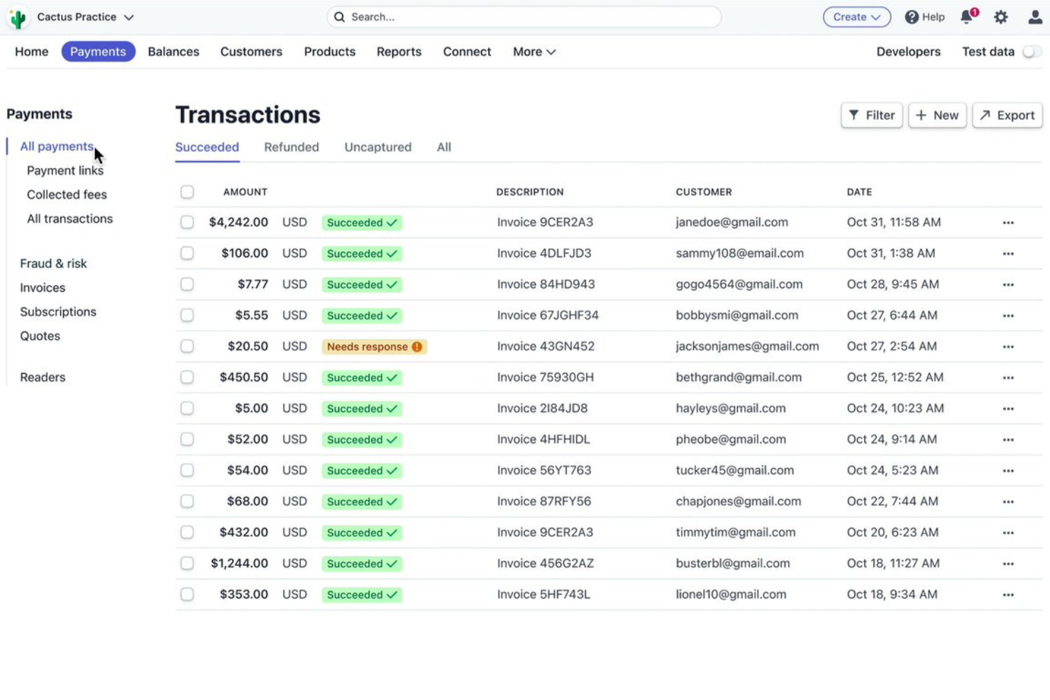 Stripe screenshot - 10 Soluzioni di Pagamento Retail Scelte per il 2026