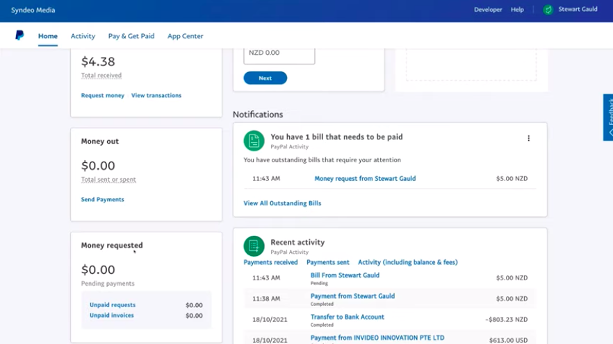 PayPal screenshot - 10 mejores empresas de procesamiento de tarjetas de crédito para 2026