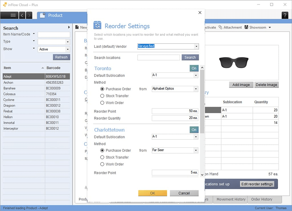 inFlow Inventory screenshot - 10 Migliori Strumenti di Gestione dell’Inventario Basati sul Cloud del 2026