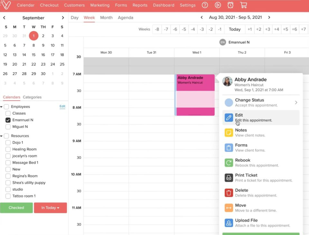 Vagaro screenshot - I 10 migliori software per saloni di bellezza, classificati e recensiti per il 2026