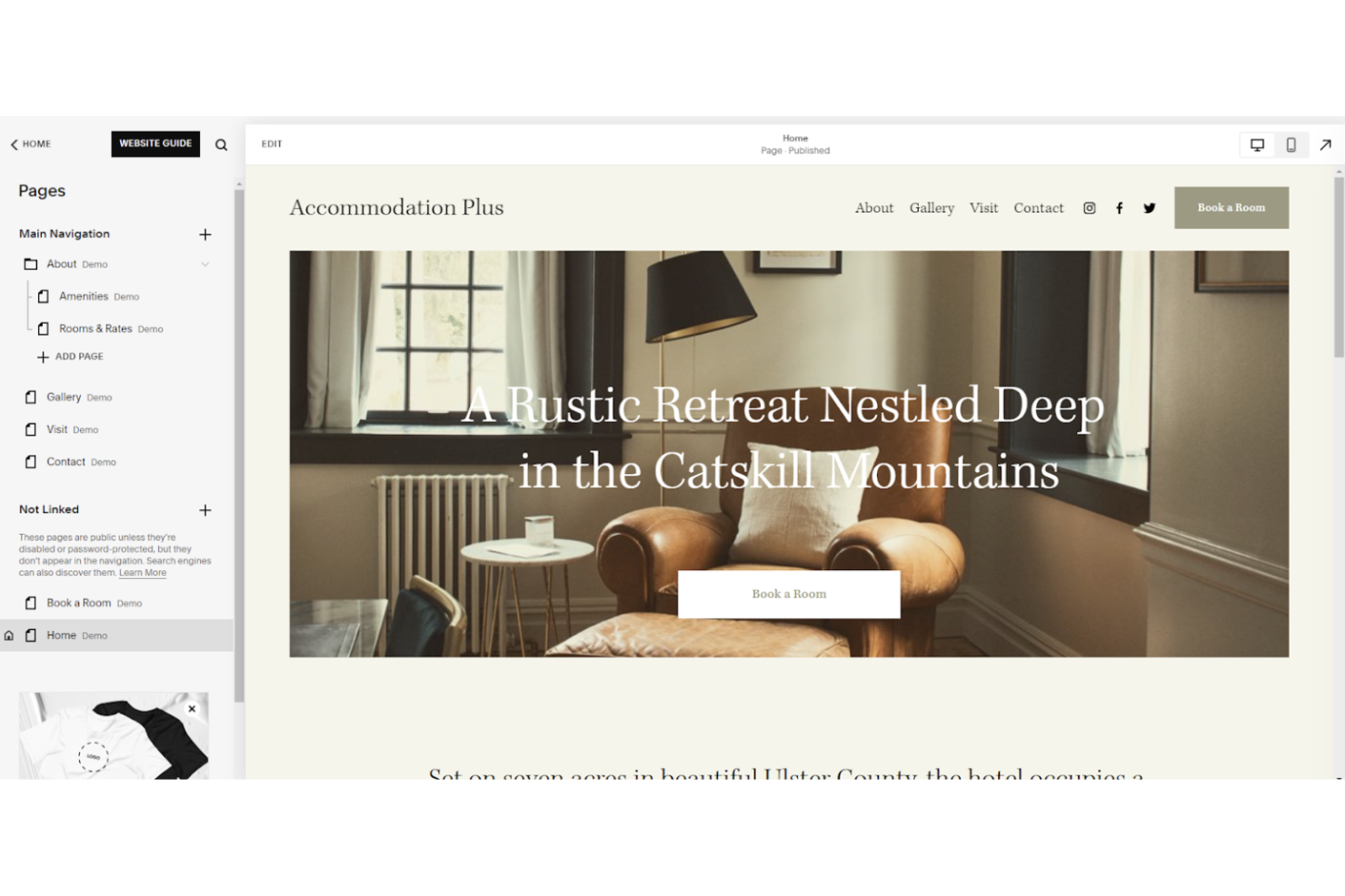 Squarespace screenshot - 10 Mejores Constructores de Sitios Web de Comercio Electrónico con IA Analizados en 2026