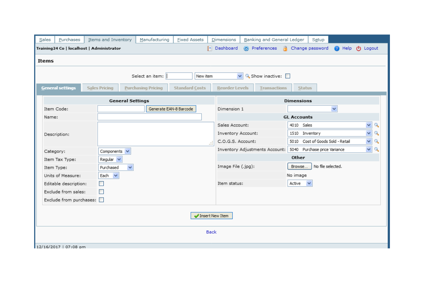 FrontAccounting screenshot - Los 10 Mejores Software de Gestión de Inventarios de Código Abierto en 2026