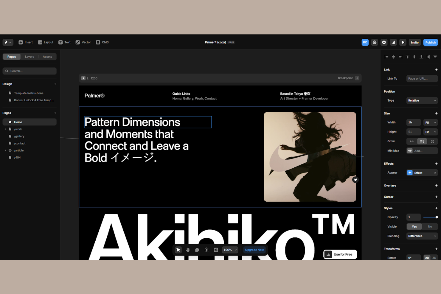 Framer screenshot - 10 Mejores Alternativas a Webflow Seleccionadas para 2026