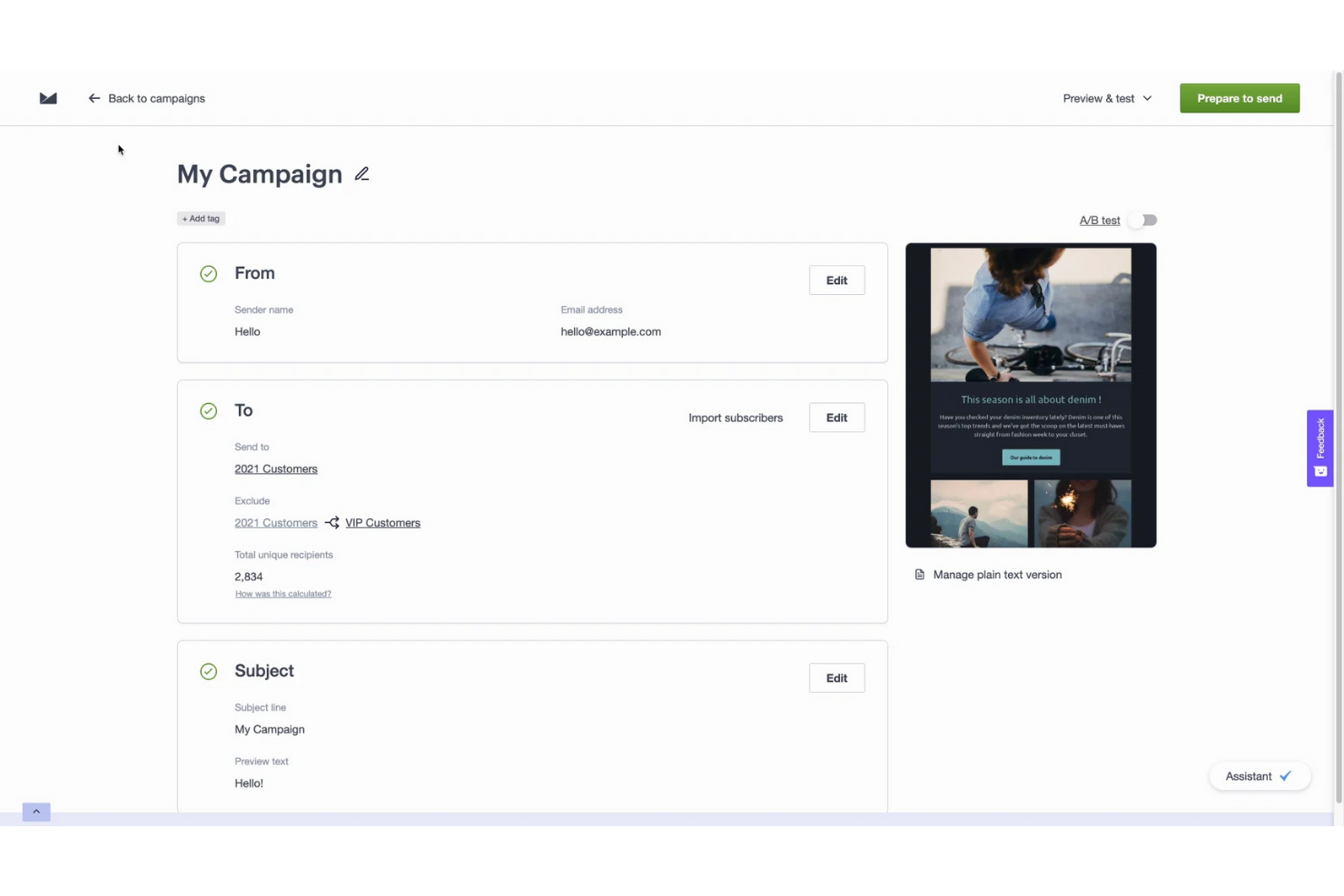 Campaign Monitor screenshot - 10 Migliori Alternative a Mailchimp per il 2026