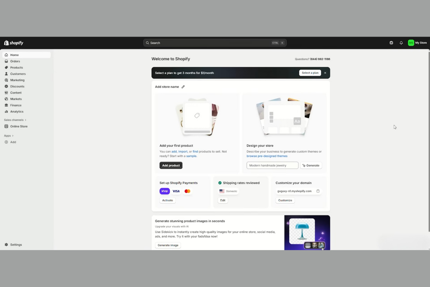Shopify screenshot - 13 mejores alternativas a Wix para 2026