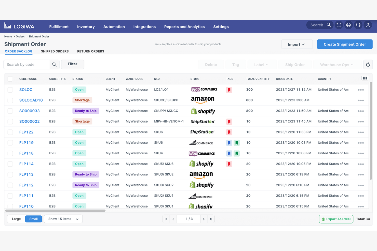 Logiwa screenshot - 10 Sistemas de Gestión de Almacenes para E-commerce en 2026