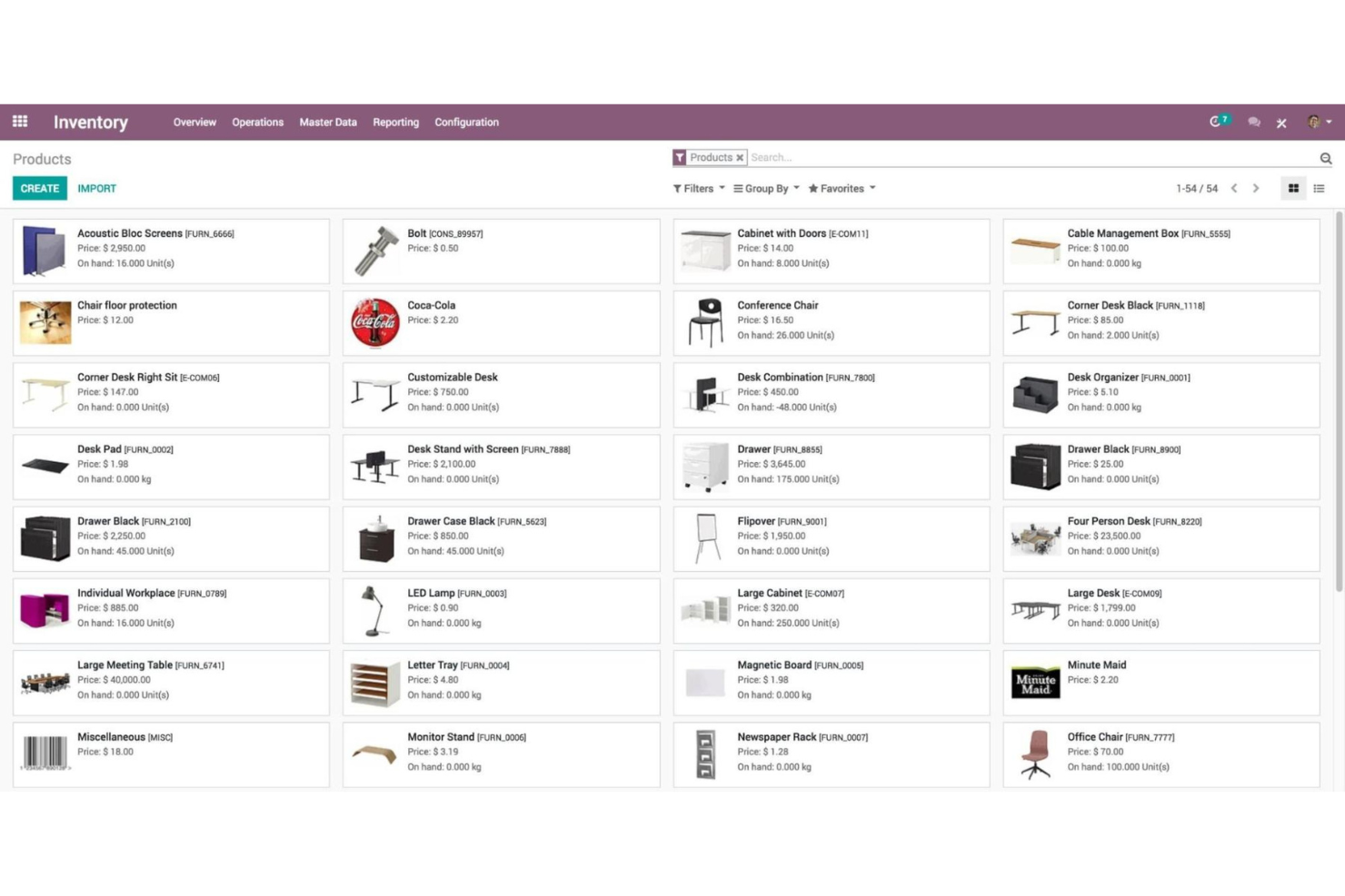 Odoo screenshot - I 10 migliori strumenti mobili per la gestione dell’inventario del 2026