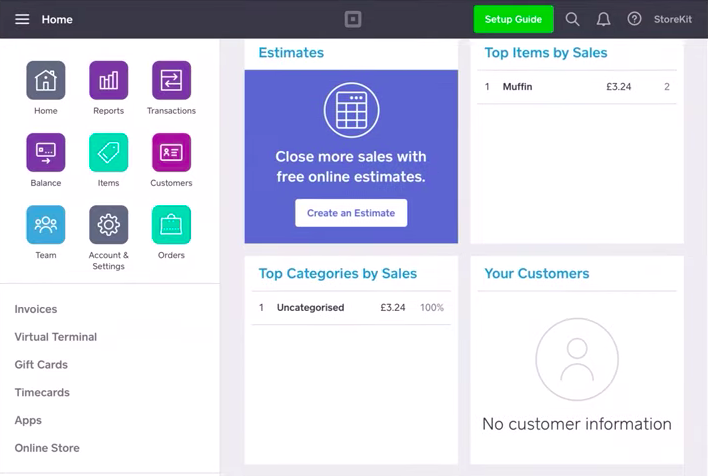 Square screenshot - 10 Mejores Sistemas POS Para Gestionar el Flujo de Caja en 2026