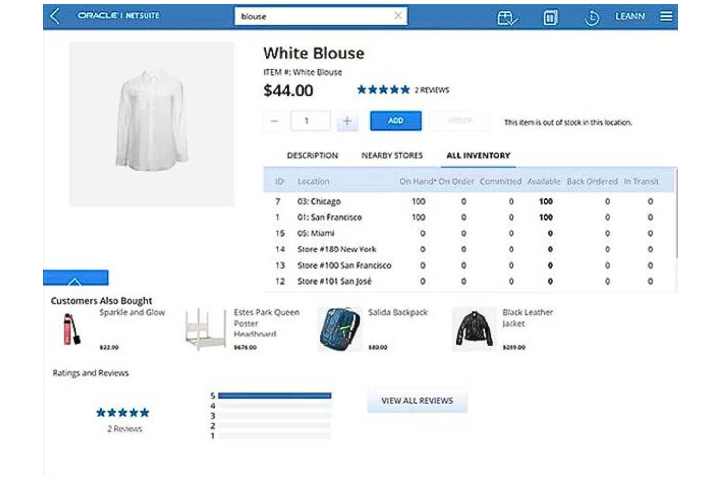 Netsuite Commerce Suite screenshot - Le 10 Migliori Piattaforme di Ecommerce Internazionale nel 2026