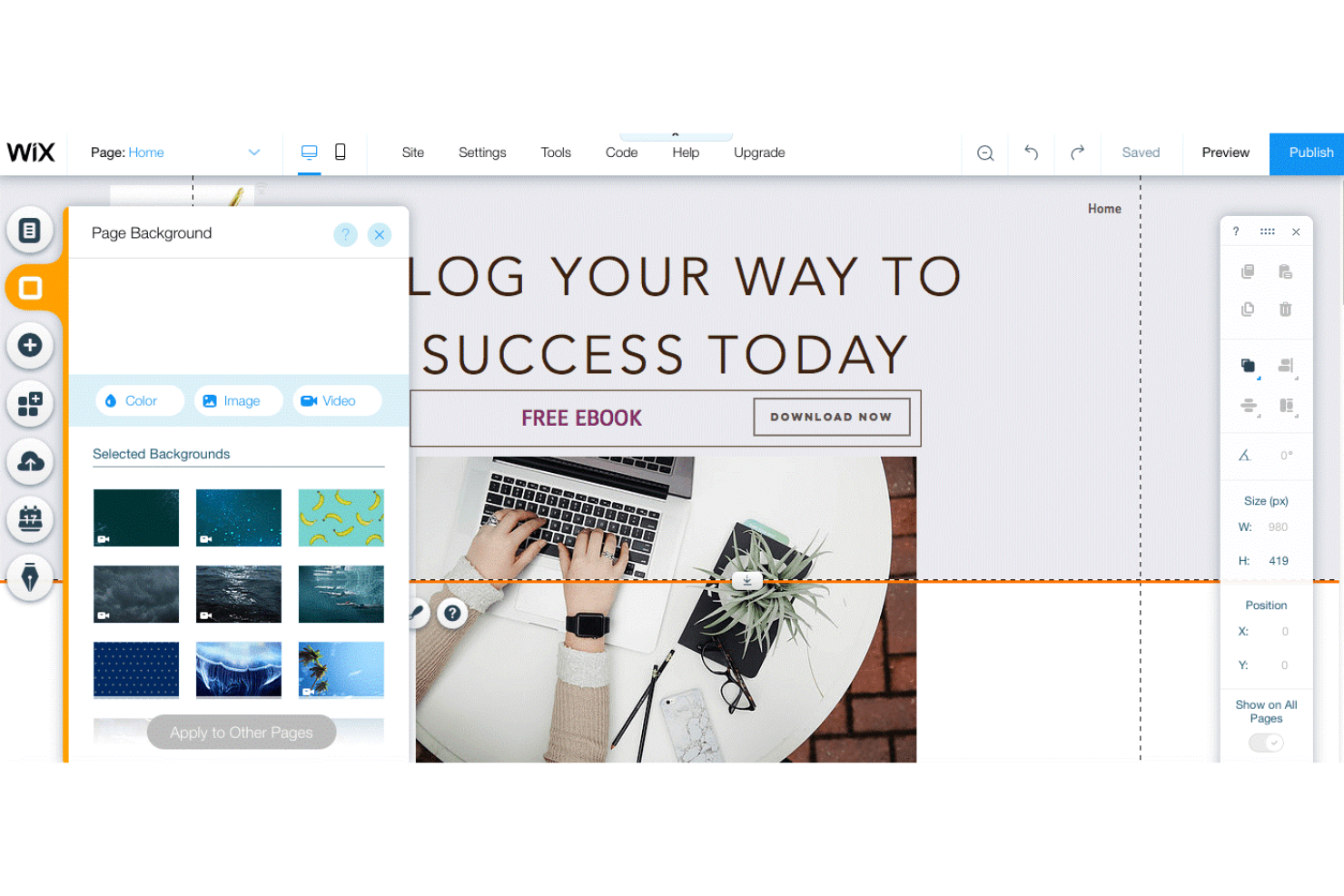 Wix Landing Page Builder screenshot - Los 10 Mejores Creadores de Páginas de Aterrizaje para Comercio Electrónico en 2026