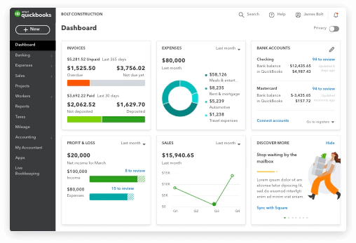 QuickBooks Online screenshot - 10 Mejores Sistemas de Gestión de Pedidos para Escalar en 2026