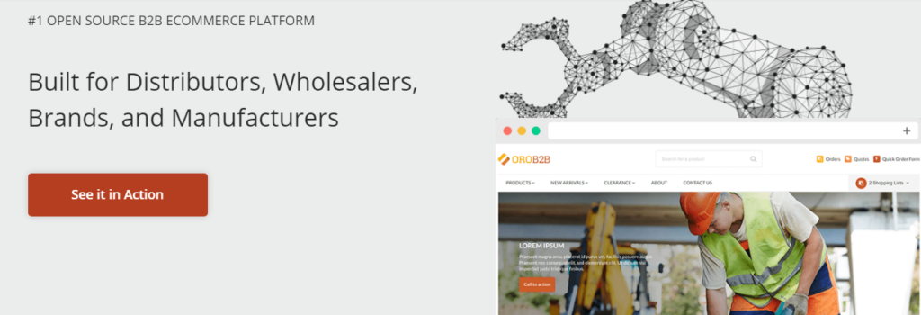 OroCommerce screenshot - Le 10 Migliori Piattaforme Ecommerce B2B per il 2026
