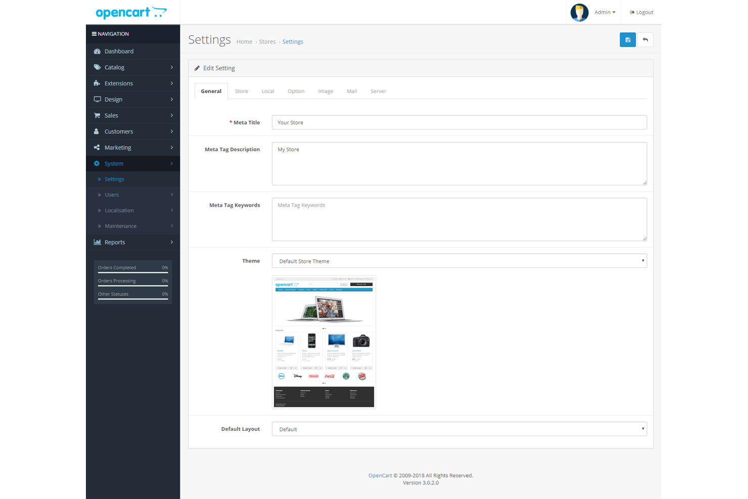 OpenCart screenshot - 10 Mejores Creadores de Sitios Web de Comercio Electrónico para 2026