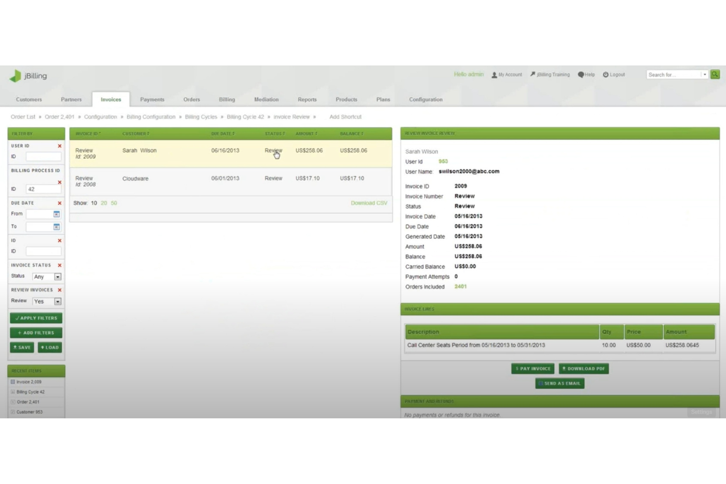 jBilling screenshot - 10 Migliori Strumenti Open Source per la Gestione degli Abbonamenti del 2026