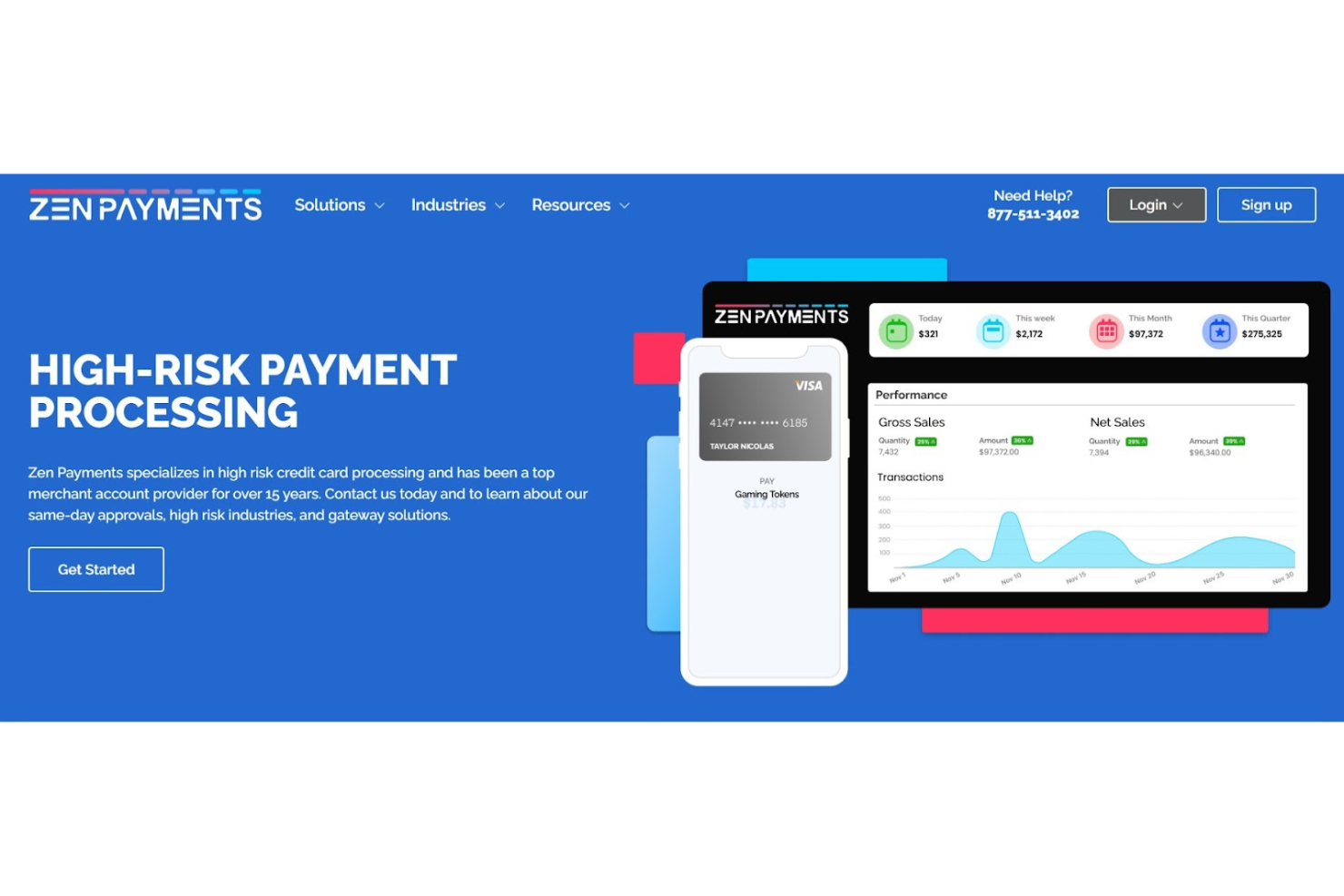 Zen Payments screenshot - Le 10 Migliori Soluzioni per Conti Commercianti ad Alto Rischio per il 2026