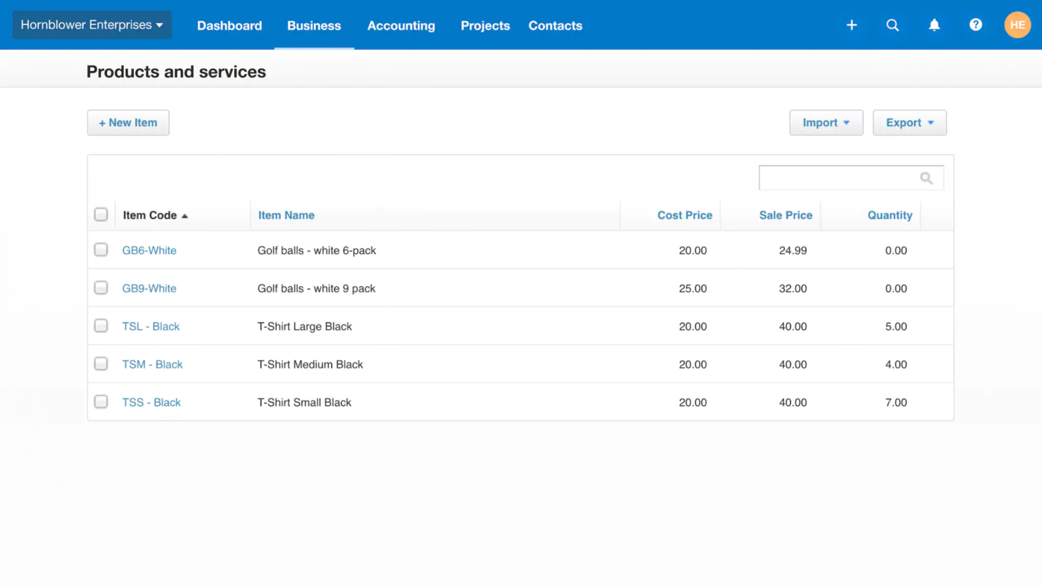 Xero screenshot - I 10 migliori software di gestione dell’inventario per piccole imprese nel 2026