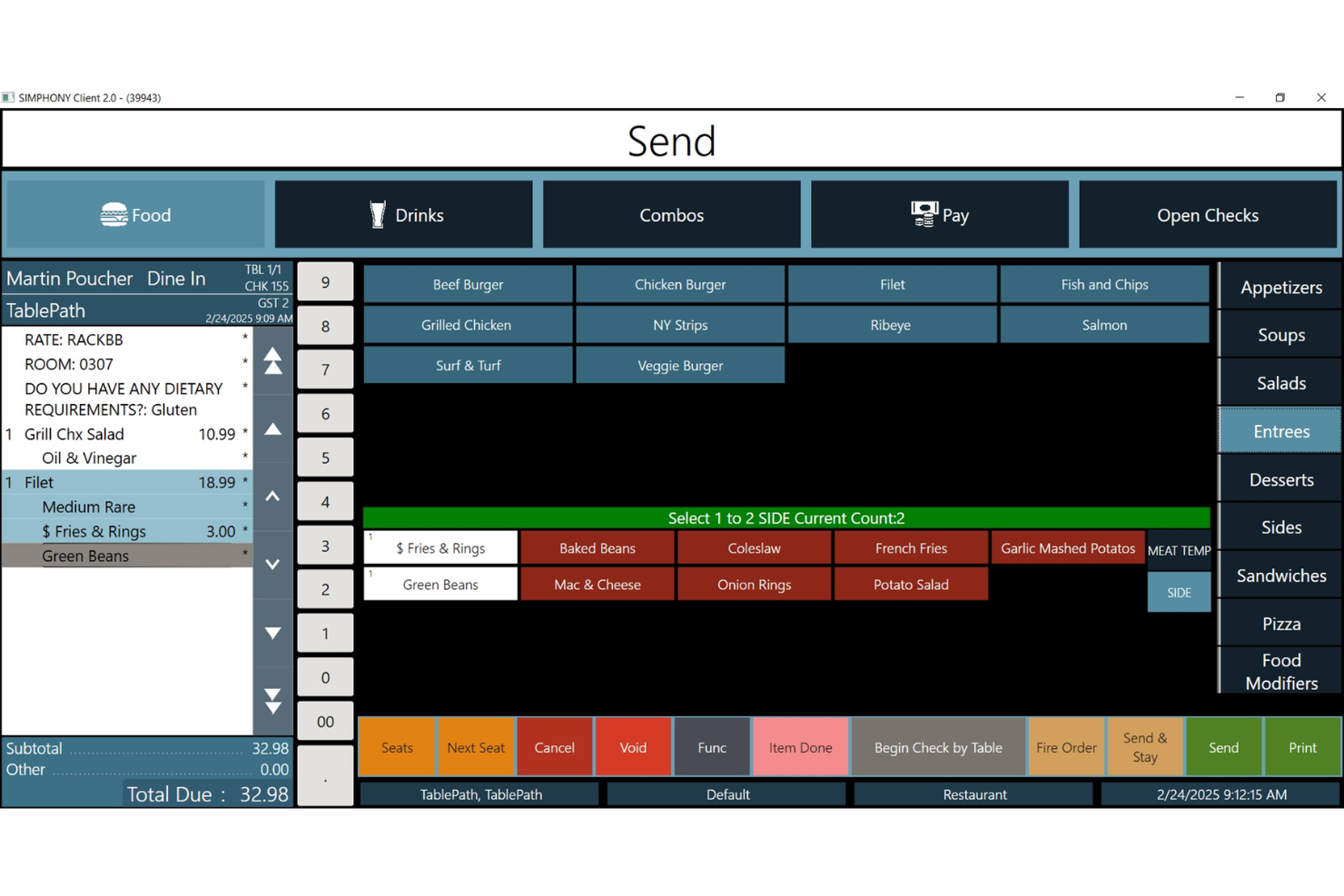 Oracle Simphony POS screenshot - 10 beste kassasystemen voor bakkerijen in 2026