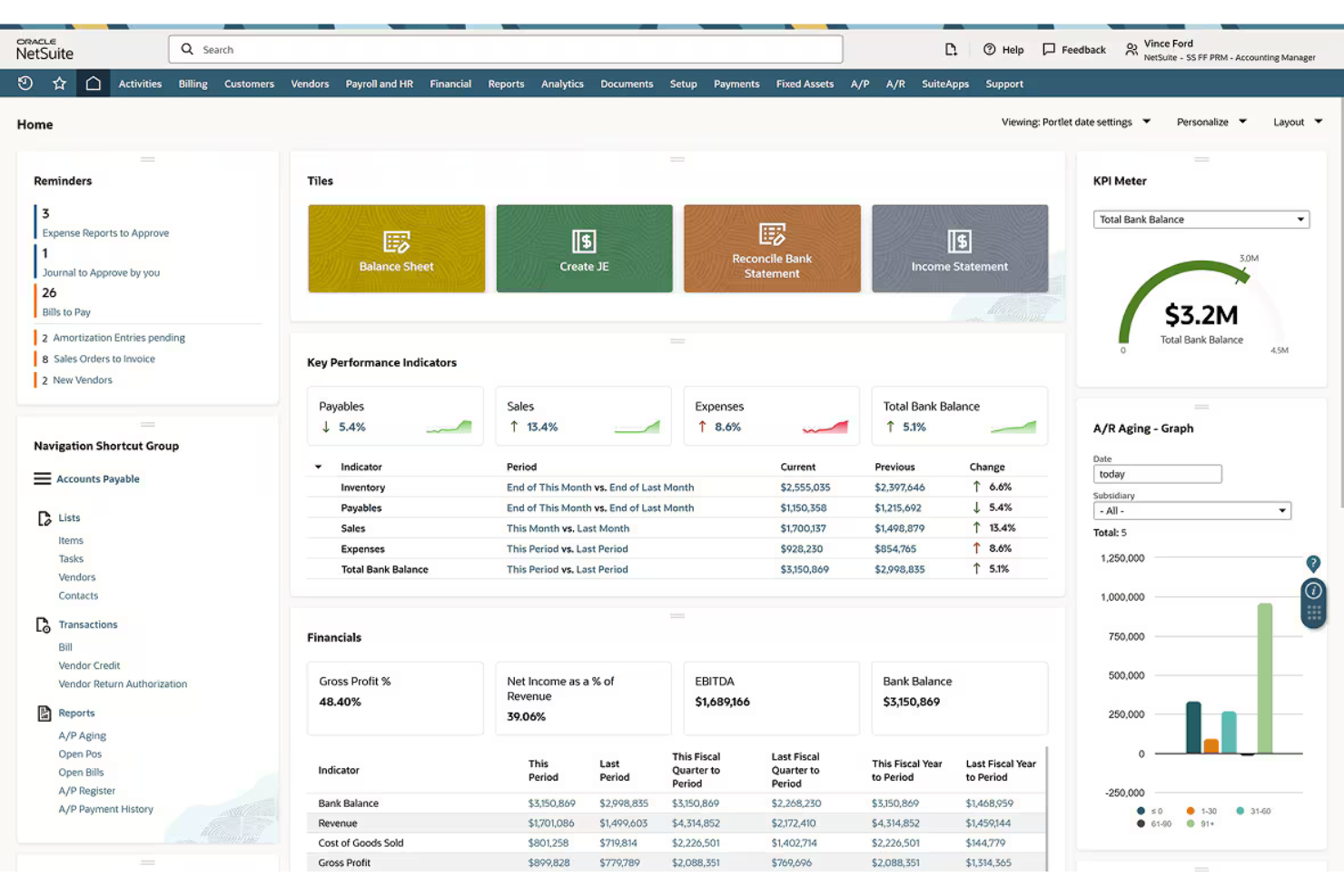 Oracle NetSuite screenshot - 10 beste software voor kledingbeheer in 2026