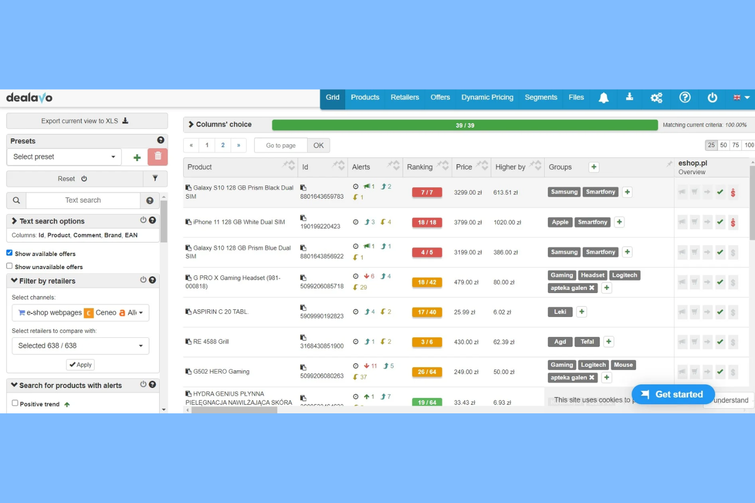 Dealavo screenshot - 10 software voor MAP-prijsmonitoring geselecteerd voor 2026