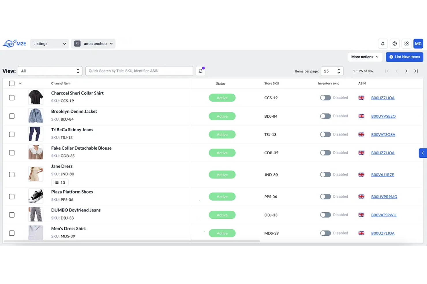 M2E Cloud screenshot - 10 softwareoplossingen voor Amazon-voorraadbeheer geselecteerd voor 2026