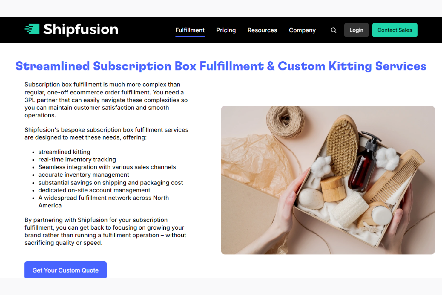 Shipfusion screenshot - 10 beste fulfilmentdiensten voor abonnementsboxen voor 2026