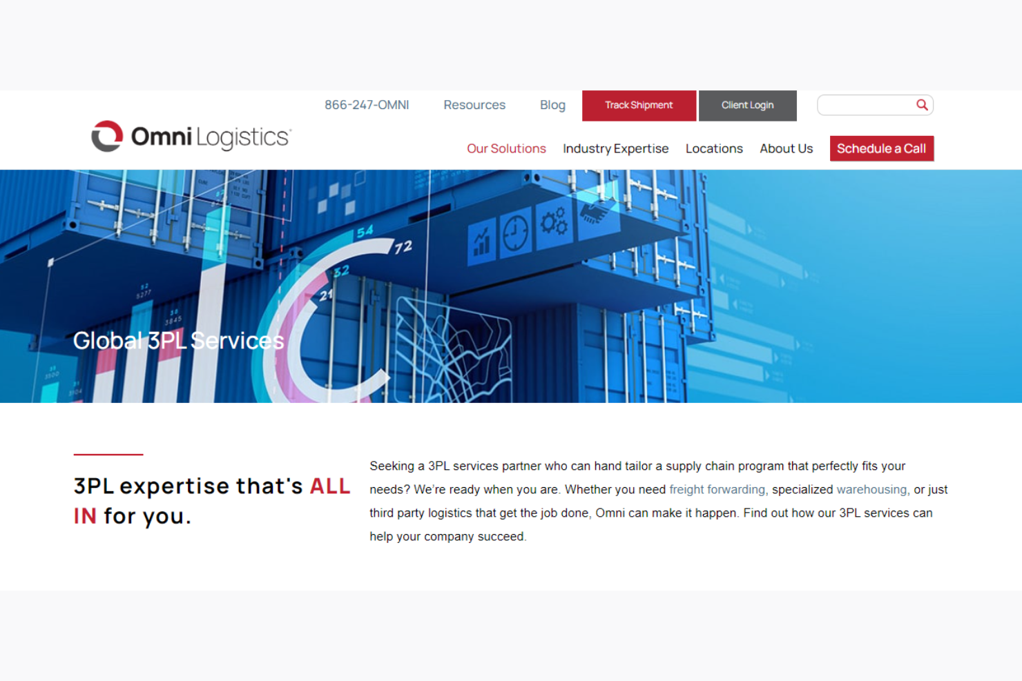 Omni Logistics screenshot - 10 beste 3PL-fulfilmentdiensten voor 2026