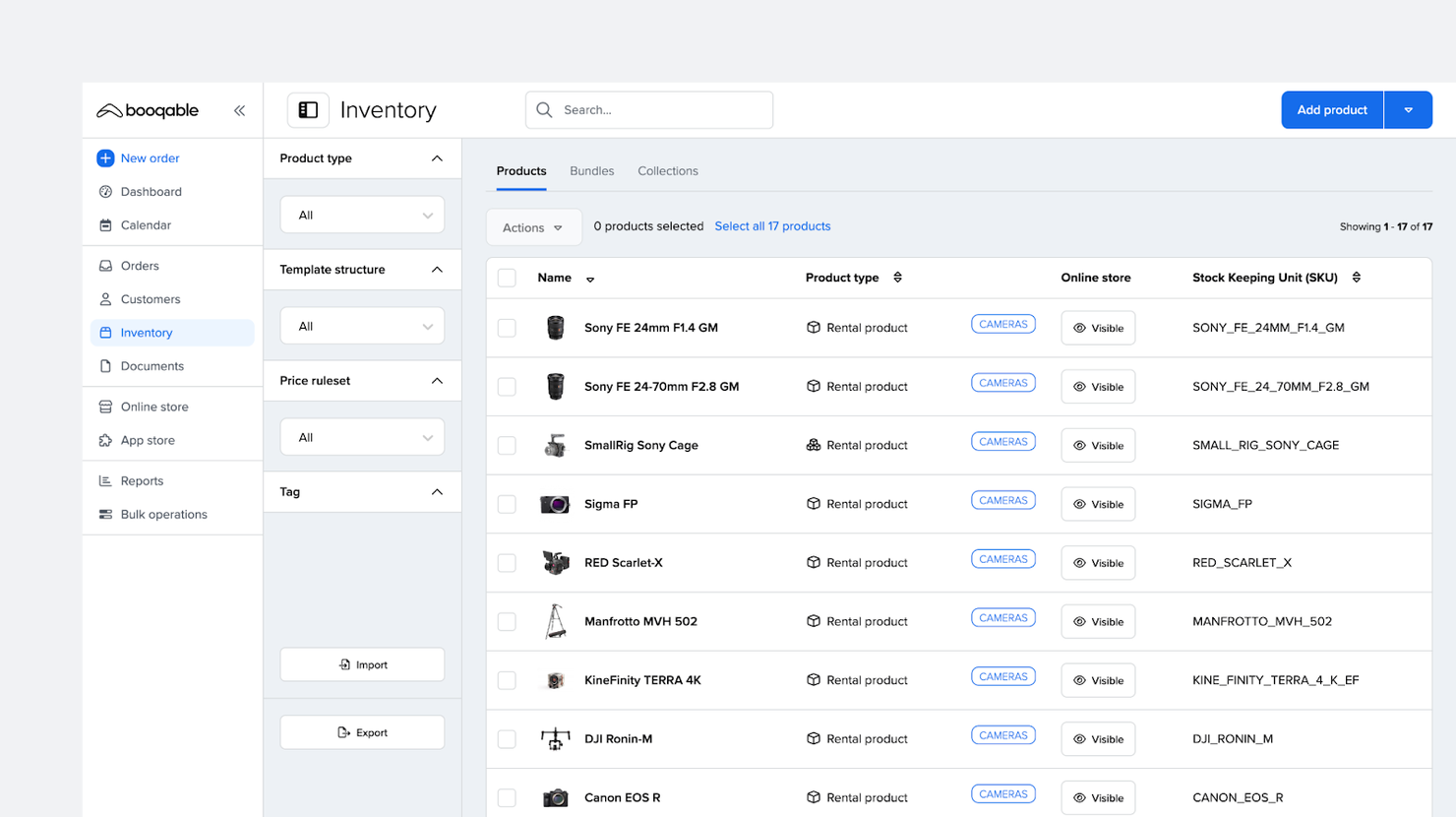 Booqable screenshot - 10 beste software voor orderinvoer, gerangschikt voor 2026
